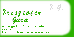 krisztofer gura business card